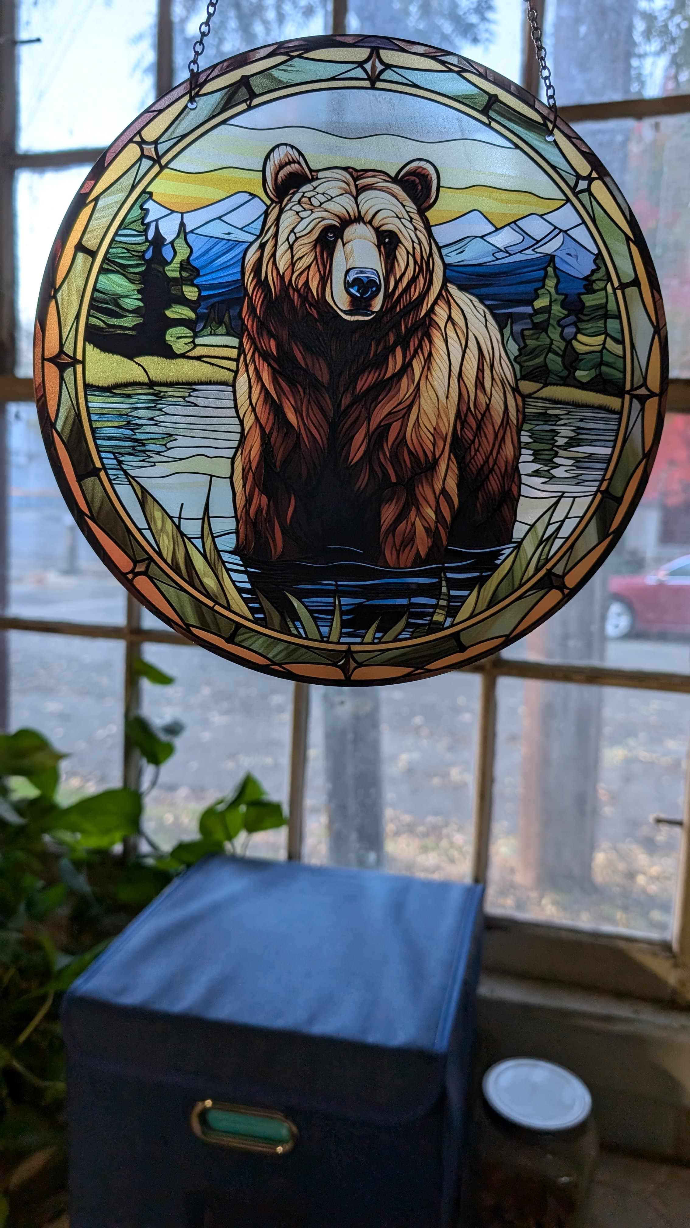 Butterfly stained glass sun catcher